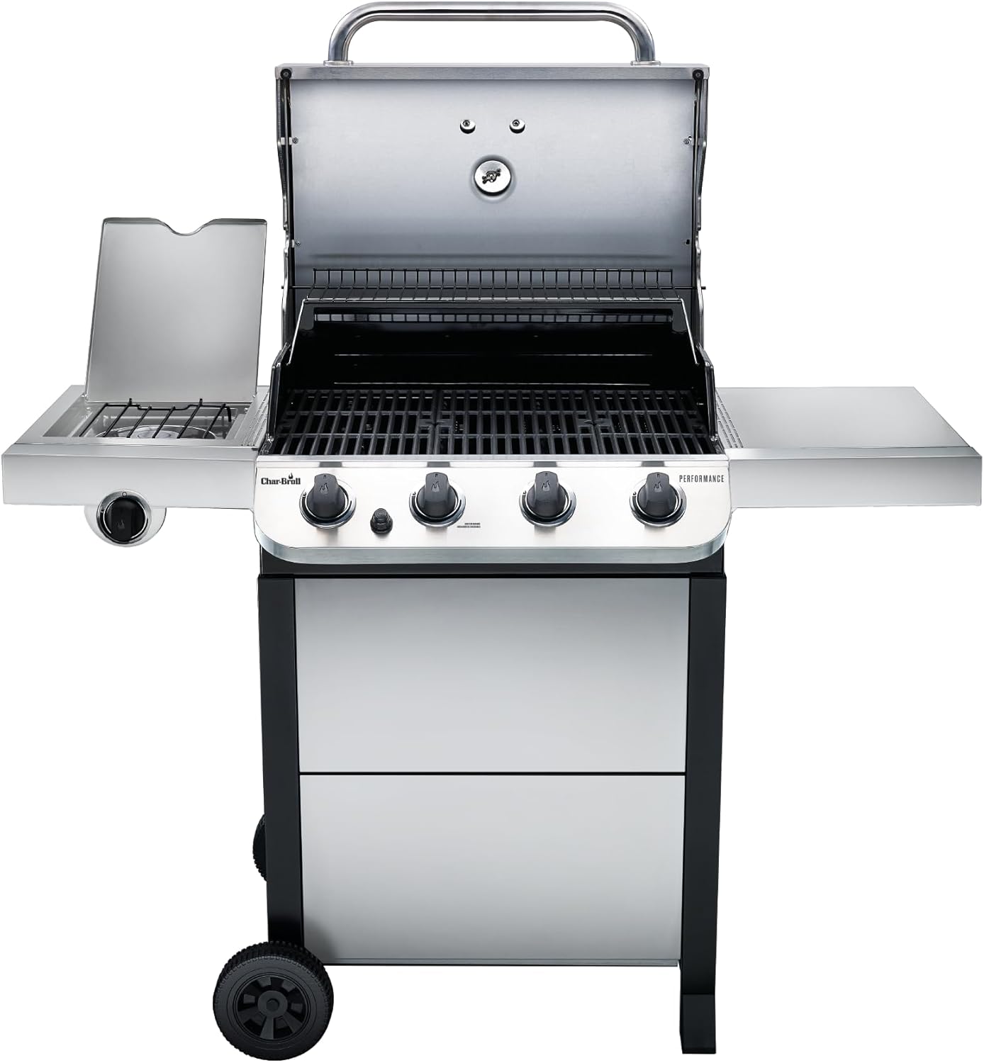 Char-Broil Performance Series Convective 4-Burner with Side Burner Cart Propane Gas Stainless Steel Grill - 463377319.
