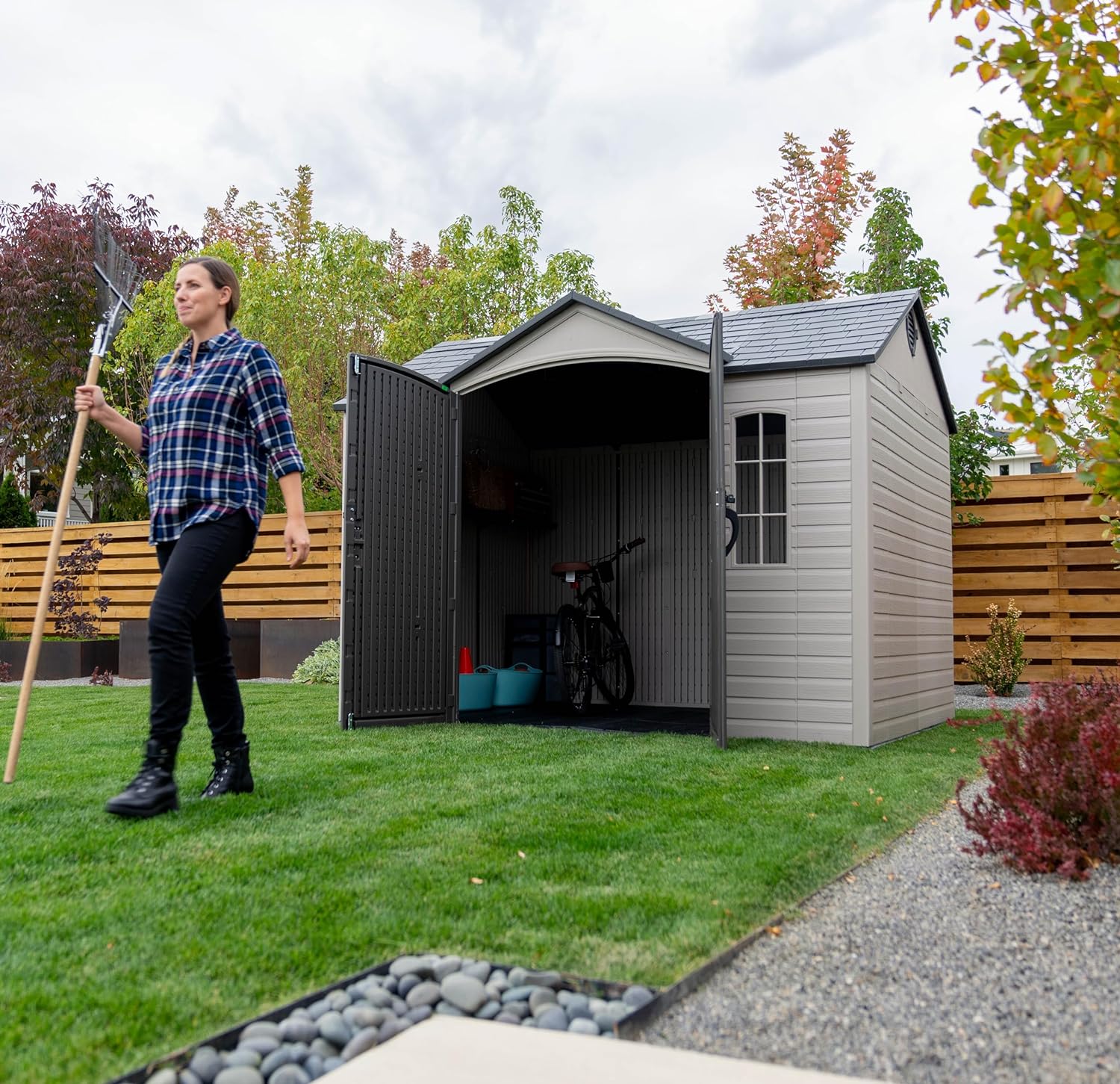 Keter Outdoor Storage Shed, 10 x 8 ft. with Base, Basic Shed