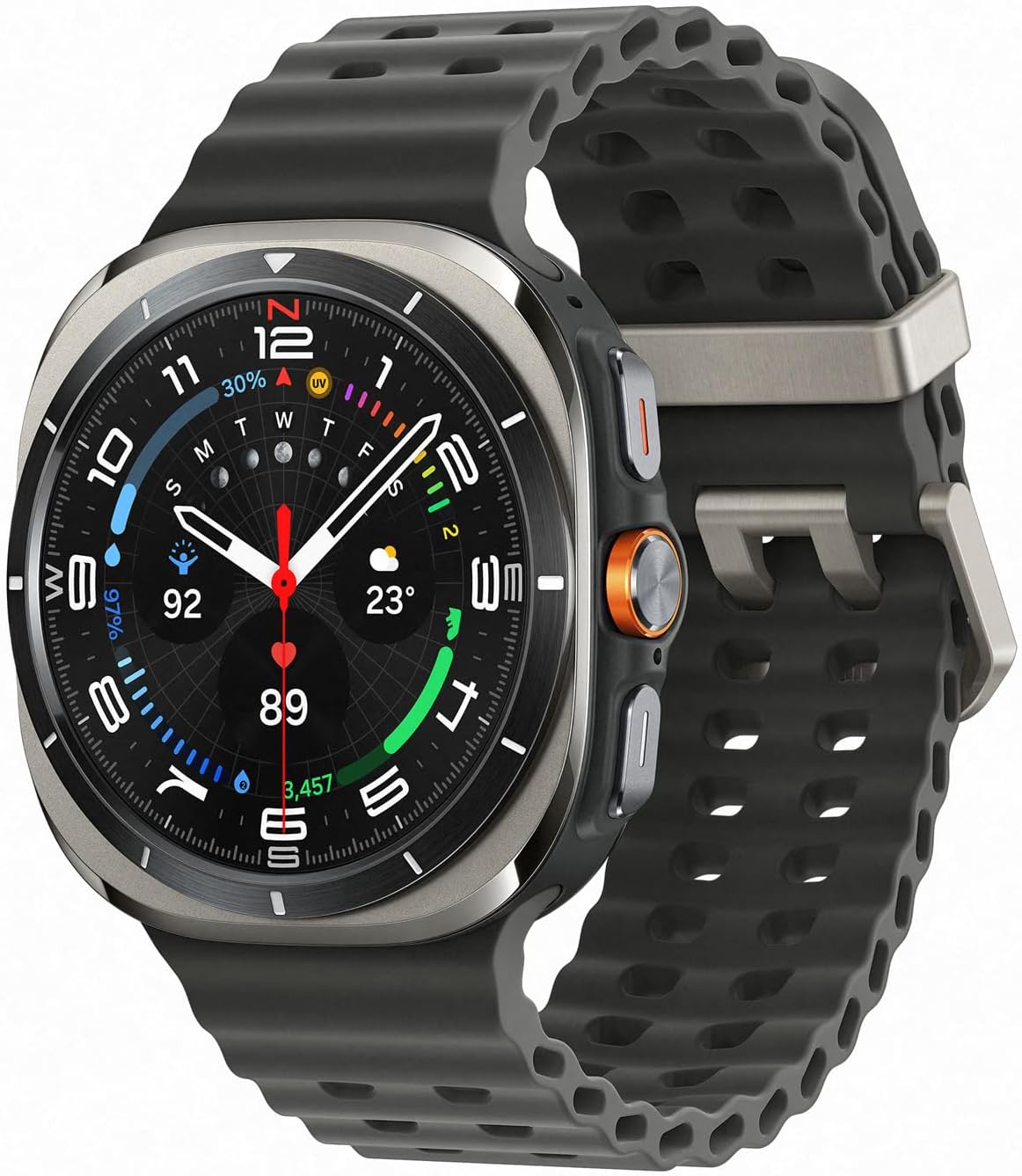 SAMSUNG Galaxy Watch Ultra 47mm LTE AI Smartwatch w/Energy Score, Wellness Tips, Heart Rate Tracking, Sleep Monitor, Fitness Tracker, GPS, 2024,Titanium Gray