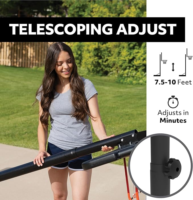 Lifetime Adjustable Shatterproof Fusion Portable Basketball Hoop, 44-Inch Backboard