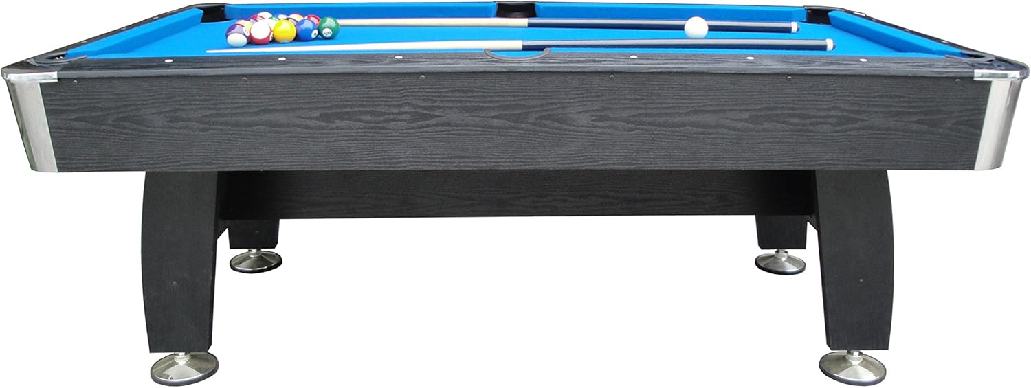 BCE Black Cat 7ft American Pool Table - With Fullsize American Pool Balls & 2 Cues
