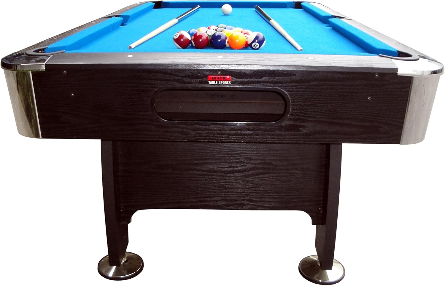 BCE Black Cat 7ft American Pool Table - With Fullsize American Pool Balls & 2 Cues