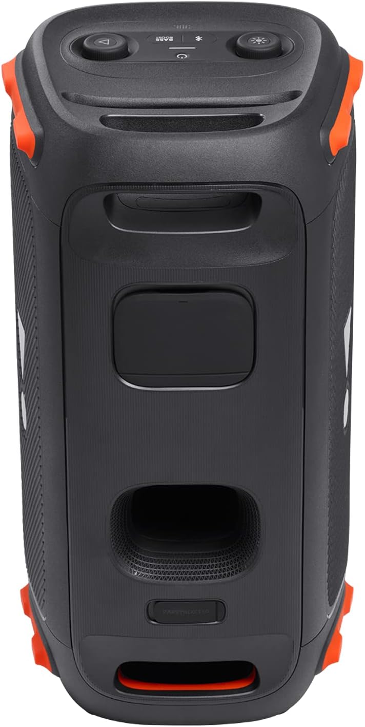 JBL PartyBox 110 - Schwarz – Trag - und rollbarer Bluetooth Party-Lautsprecher mit Lichteffekten – Spritzwassergeschützte, mobile Musikbox mit Akku