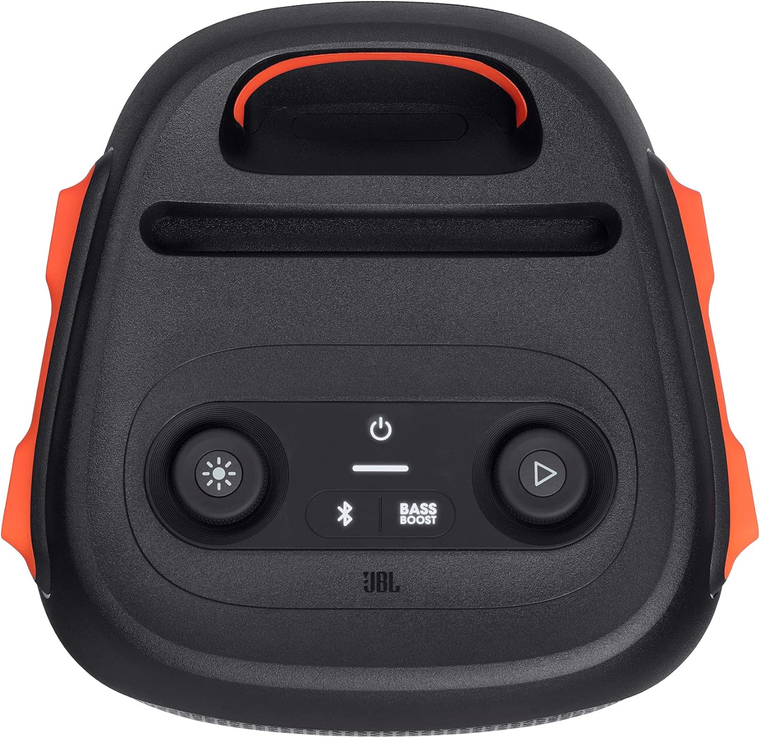 JBL PartyBox 110 - Schwarz – Trag - und rollbarer Bluetooth Party-Lautsprecher mit Lichteffekten – Spritzwassergeschützte, mobile Musikbox mit Akku
