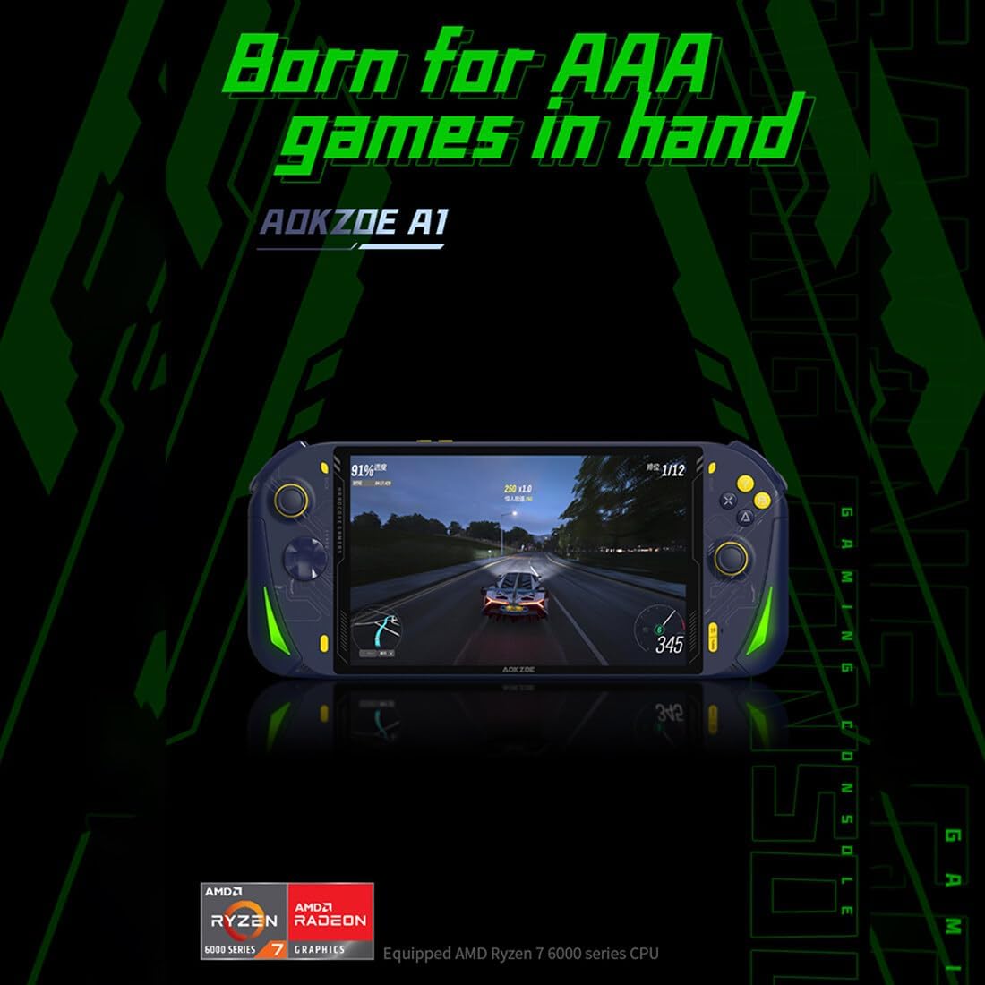 ASVIL AOKZOE A1 Handheld Game Console, Support Wifi and Bluetooth 6.0 IPS Screen 8-inch Windows System 16G+512G, Portable Retro Mini Handheld Gift for Kids and Adults