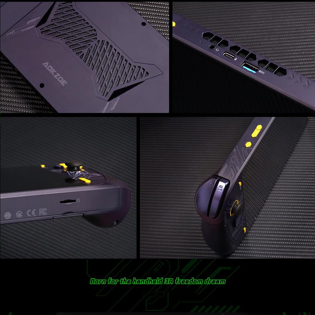 ASVIL AOKZOE A1 Handheld Game Console, Support Wifi and Bluetooth 6.0 IPS Screen 8-inch Windows System 16G+512G, Portable Retro Mini Handheld Gift for Kids and Adults