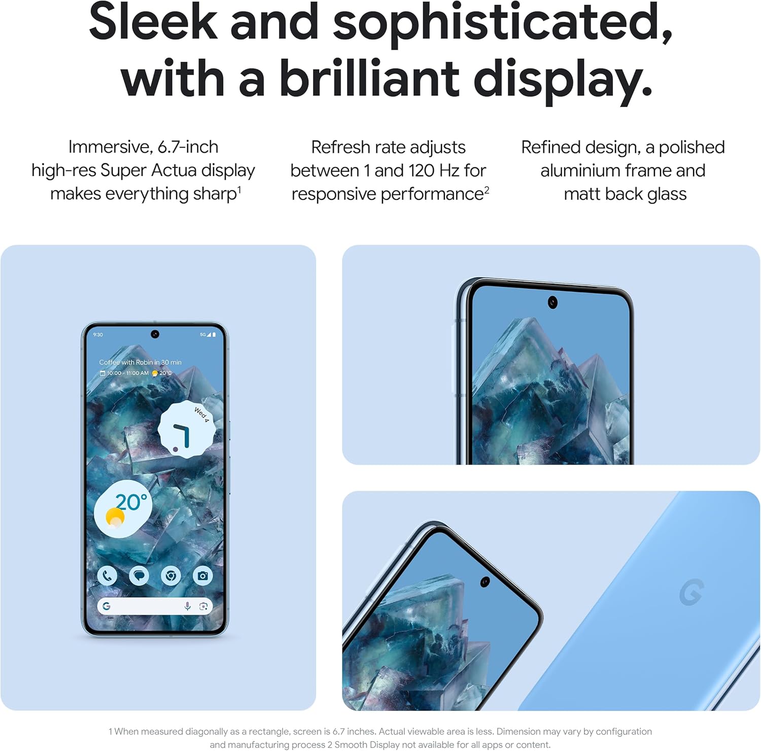Google Pixel 8 Pro – Unlocked Android Smartphone with telephoto lens, 24-hour battery and Super Actua display – Porcelain, 128GB