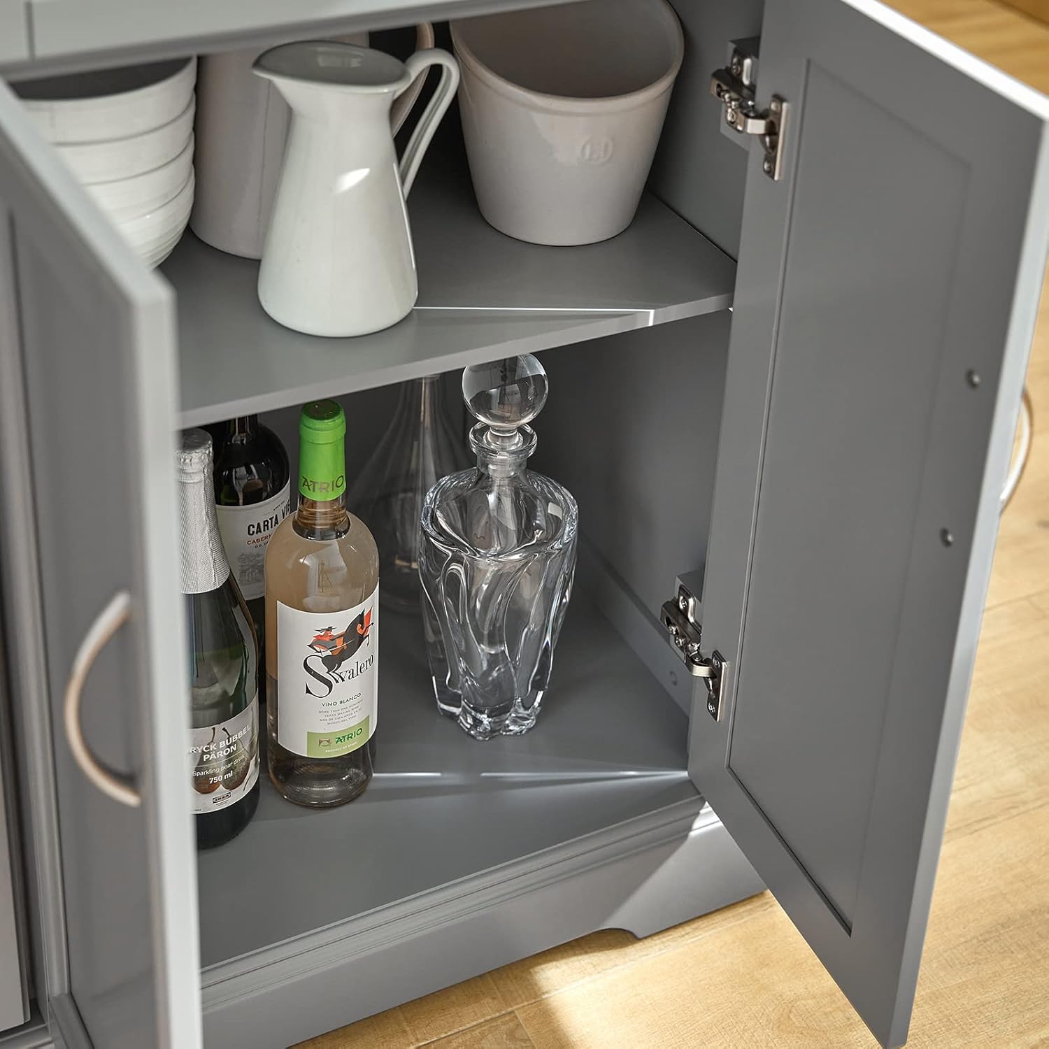 SoBuy FKW71-WN, Extendable Kitchen Storage Trolley Kitchen Cabinet Cupboard Sideboard Kitchen Island