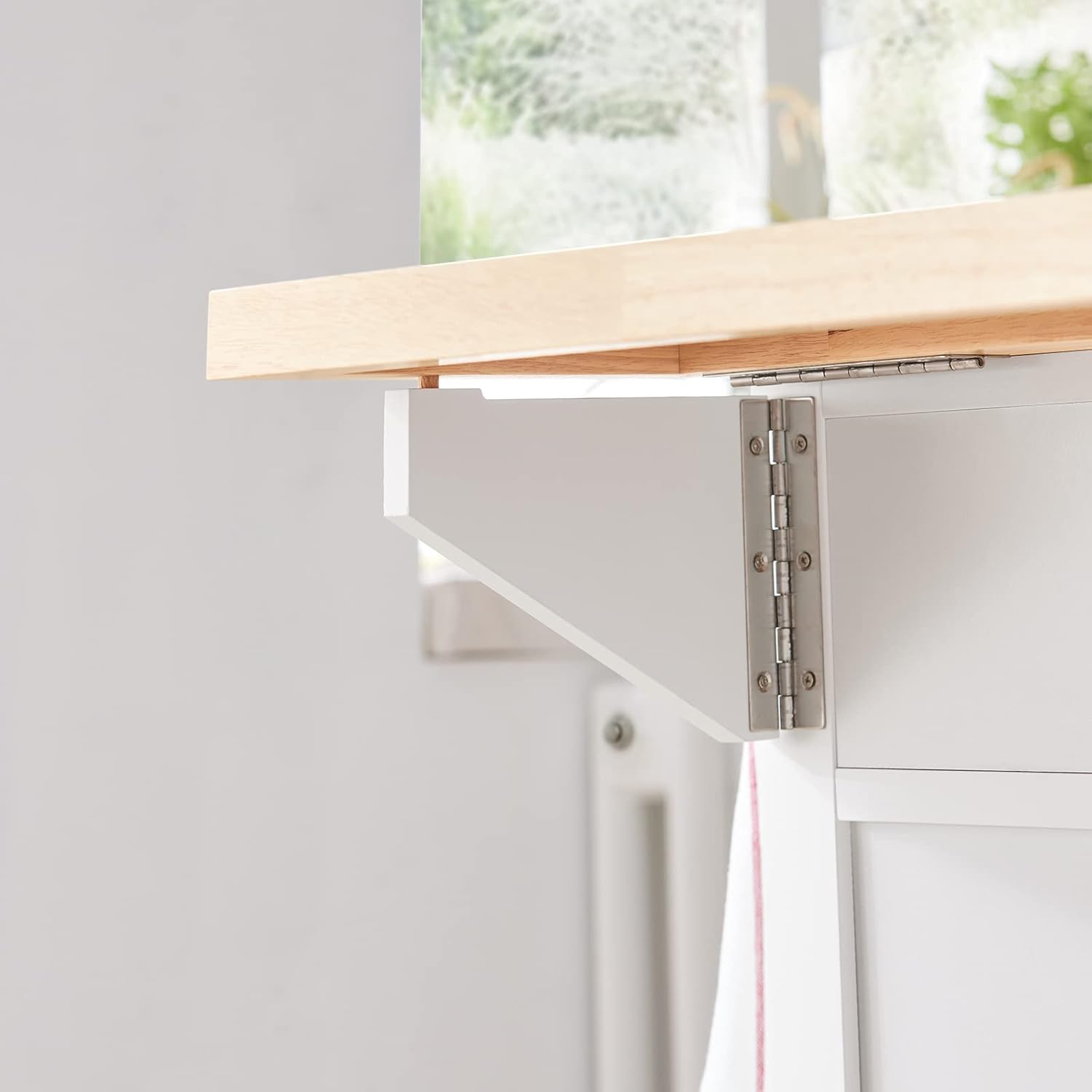 SoBuy FKW71-WN, Extendable Kitchen Storage Trolley Kitchen Cabinet Cupboard Sideboard Kitchen Island