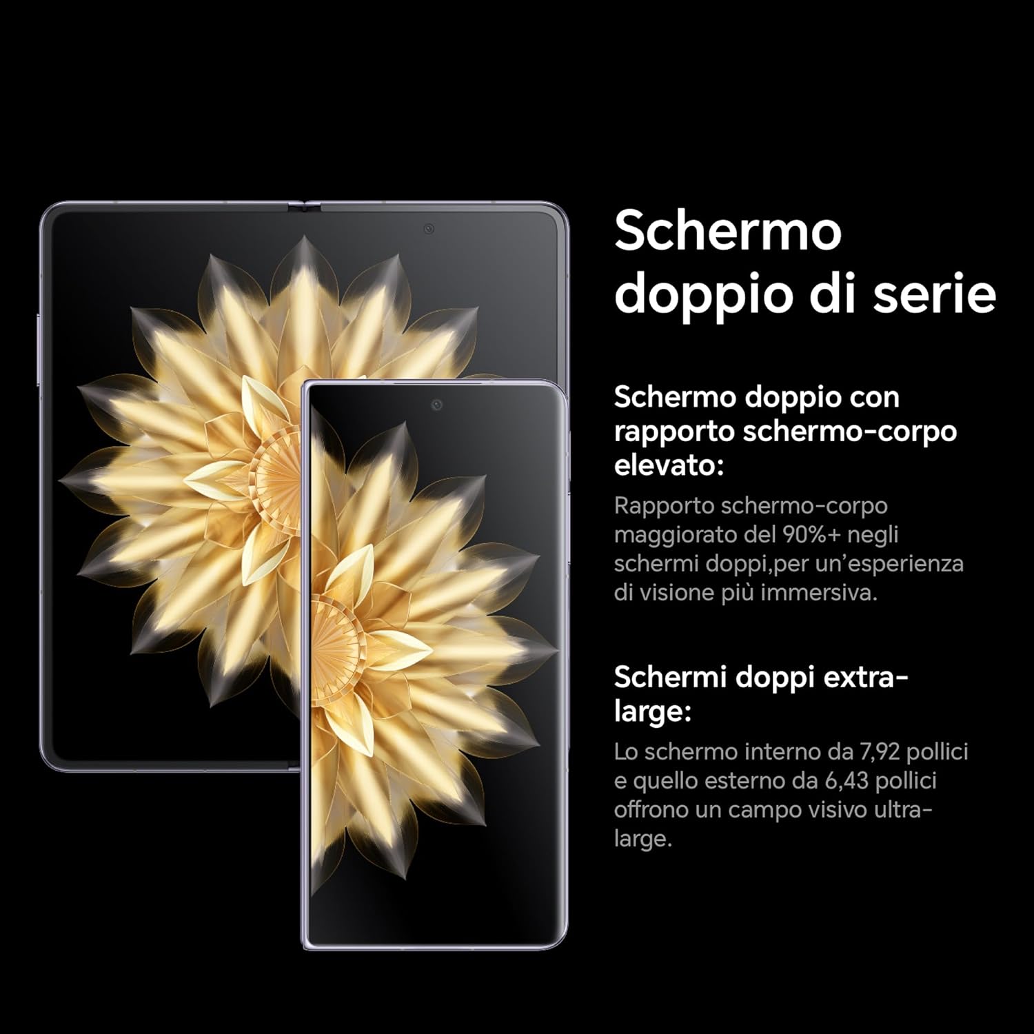 Honor Magic V2 5G Mobile Phone, Sim Free, Folding Smartphone, 16+512GB, 6.43''+7.92'' foldable OLED screen, 5000mAh all-day battery, dual SIM, Android 13, Purple