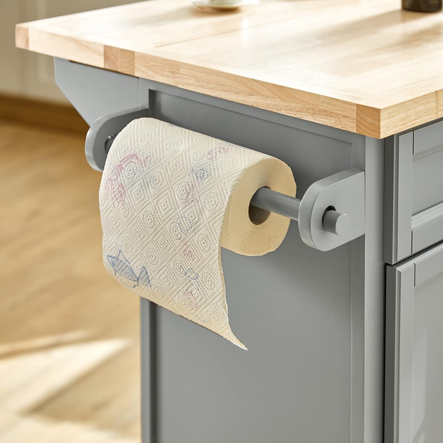 SoBuy FKW71-WN, Extendable Kitchen Storage Trolley Kitchen Cabinet Cupboard Sideboard Kitchen Island