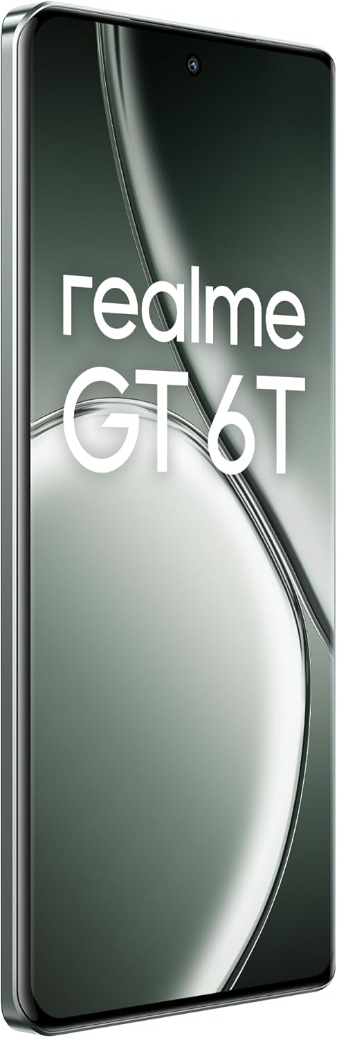 realme GT 6T 5G Smartphone 8 + 256 GB, Snapdragon 7+ Gen 3 Flagship Chipset, 120 Hz 6000 nit Hyper Display, 120 W Supervooc Charge, 5500 mAh Massive Battery, Sony 50MP OIS Camera, Razor Green