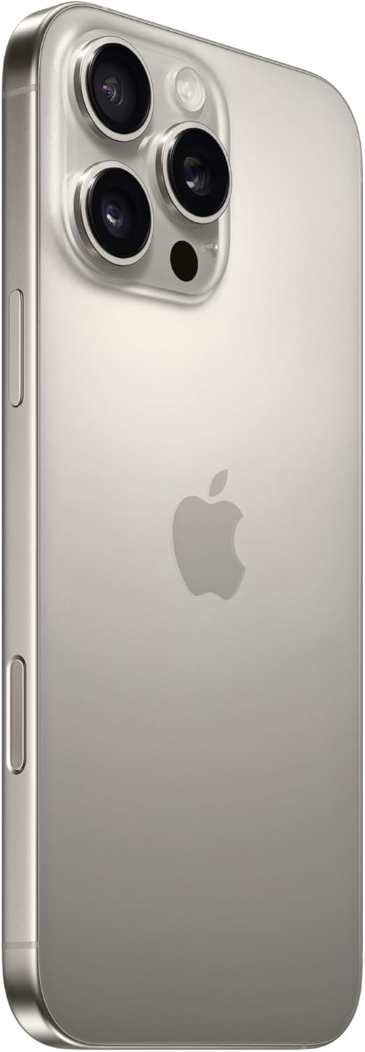 Apple iPhone 16 Pro Max 256 GB: 5G Mobile phone with Apple Intelligence, Camera Control, A18 Pro Chip and a Huge Leap in Battery Life. Works with AirPods; Natural Titanium