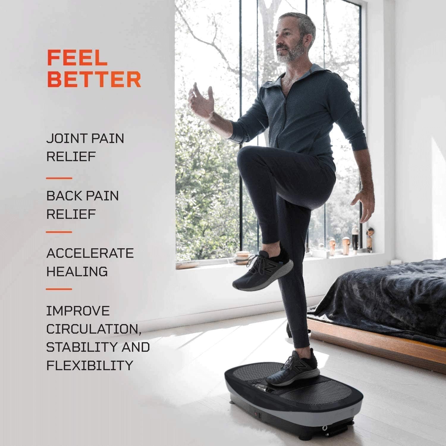 LifePro Rumblex Max 4D Vibration Plate Exercise Machine | Vibrating Plate Exercise Machine With Resistance Bands For Home Fitness, Recovery, Training