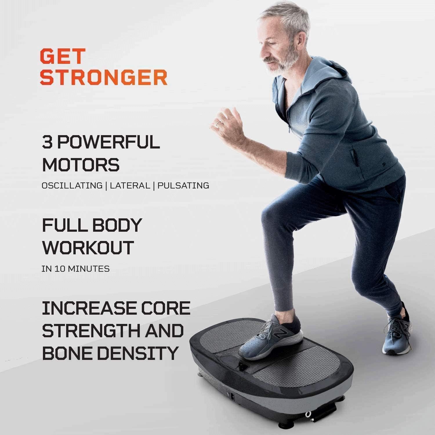 LifePro Rumblex Max 4D Vibration Plate Exercise Machine | Vibrating Plate Exercise Machine With Resistance Bands For Home Fitness, Recovery, Training