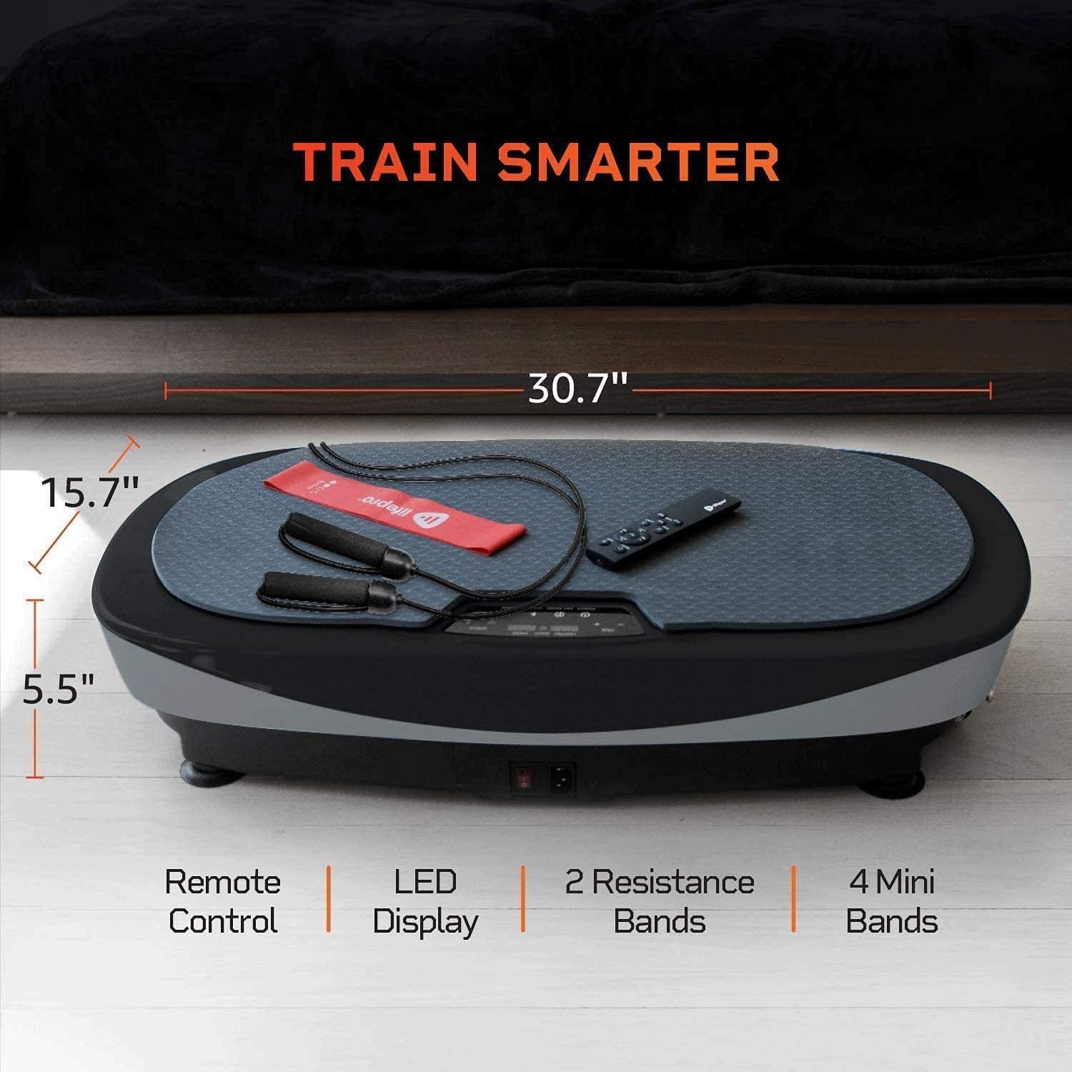 LifePro Rumblex Max 4D Vibration Plate Exercise Machine | Vibrating Plate Exercise Machine With Resistance Bands For Home Fitness, Recovery, Training