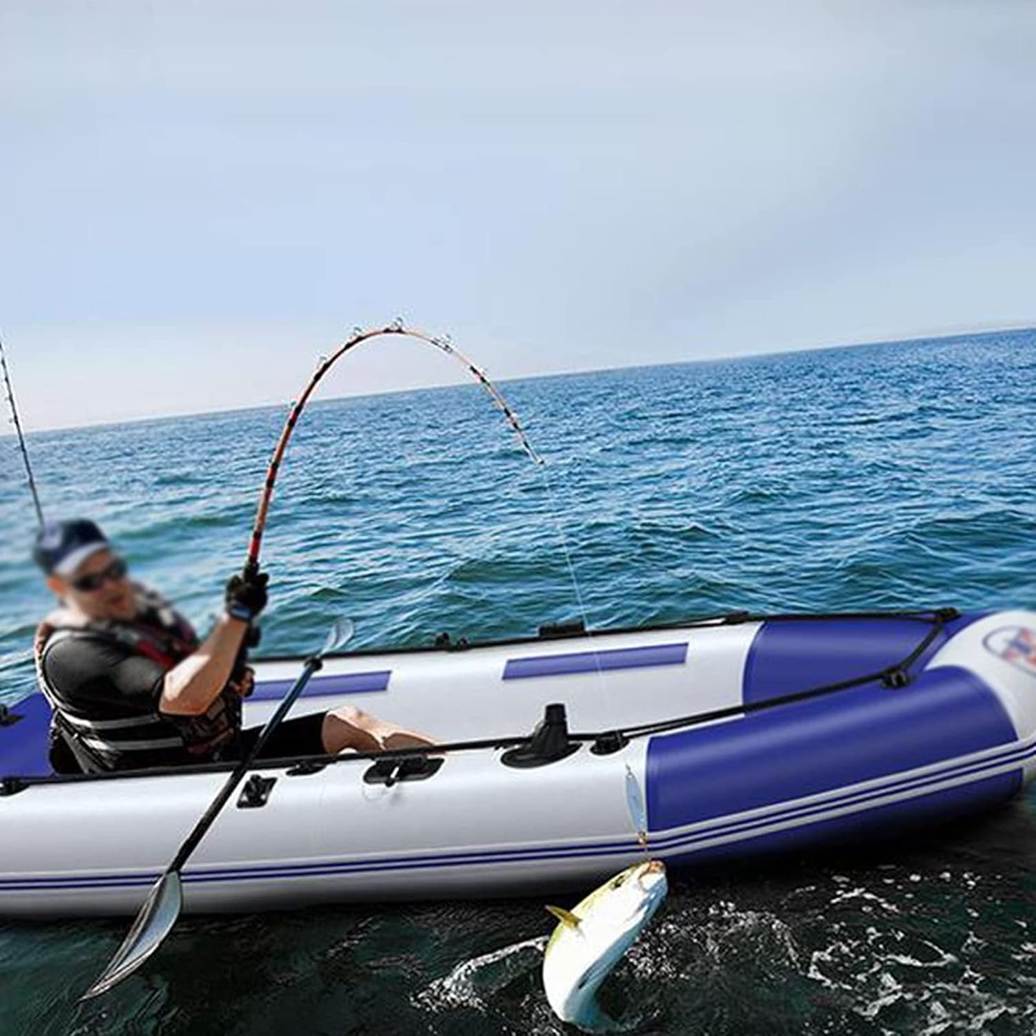 2024 New in box Inflatable Solar Marine Fishing Boat with Motor high pressure rigid boat