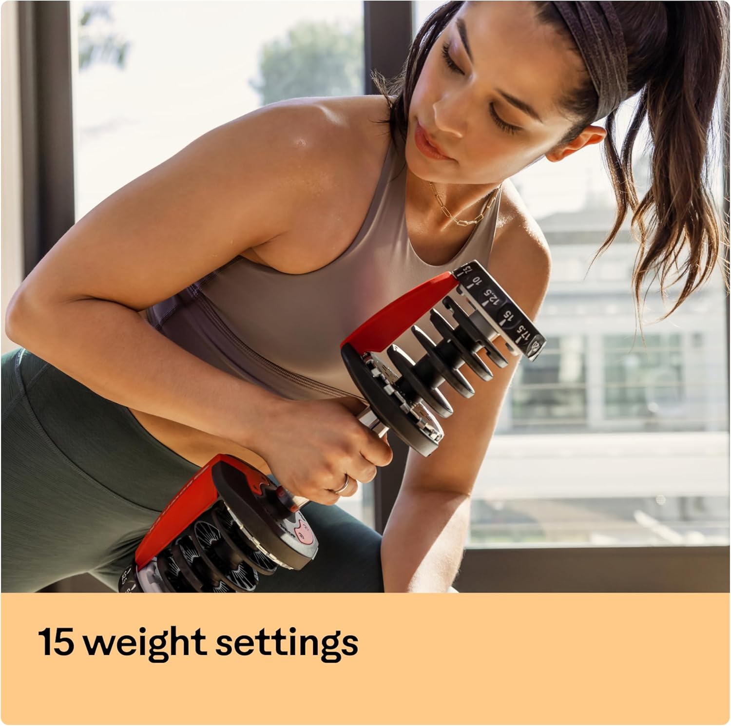 Bowflex Unisex Adult Selecttech 552i Hantel, Schwarz/Rot,Einheitsgröße EU