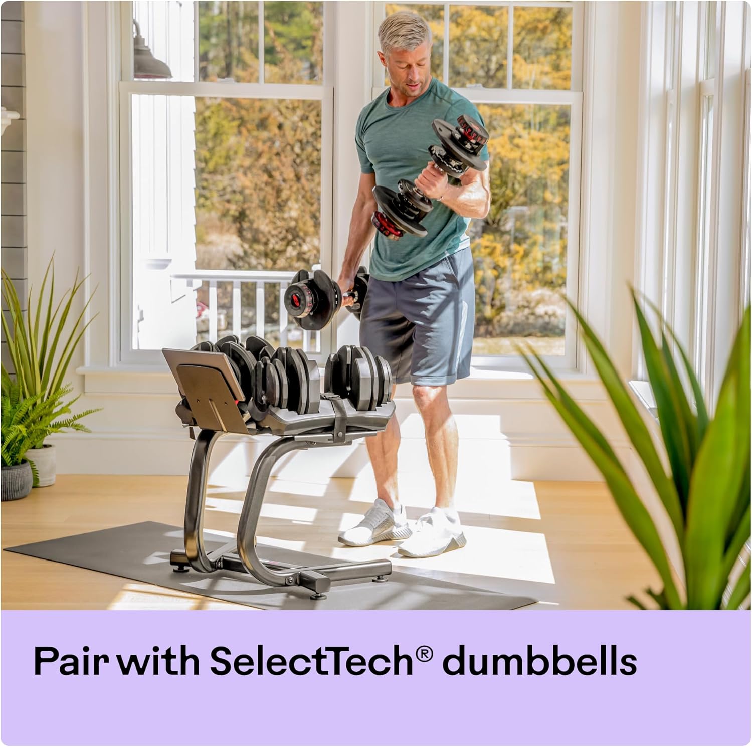 Bowflex Hantelständer mit Media Rack