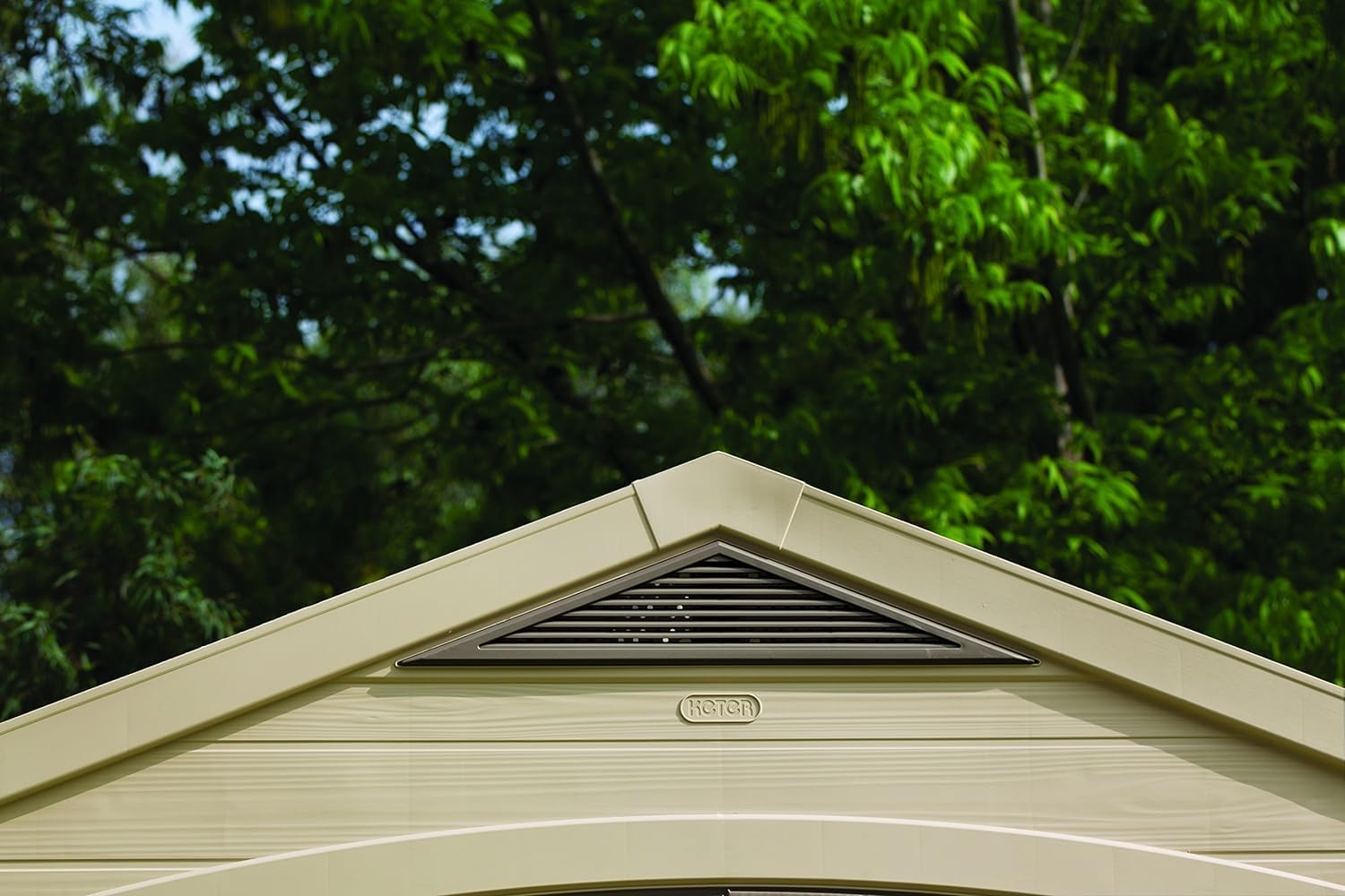 Keter Gerätehaus Factor 8x6, Beige, 8.1m³ Rauminhalt, Außenmaße (B/T/H):256.5 x 182 x 243 cm, wetterfest, wasserdicht, UV-beständig, Outdoor