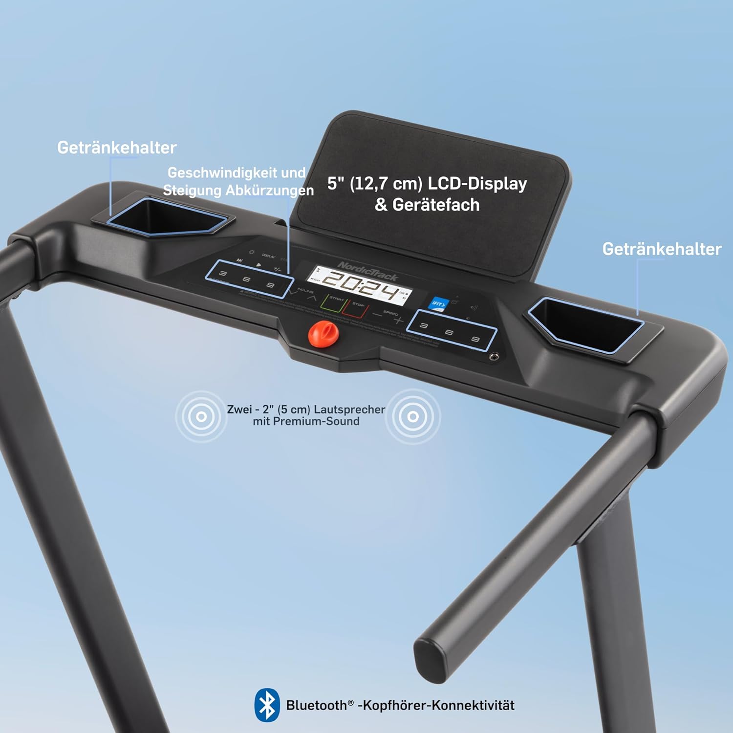 NordicTrack T-Serie: Perfekte Laufbänder für den Heimgebrauch, Laufband mit Steigung, Bluetooth-fähig, 136 kg Benutzerkapazität