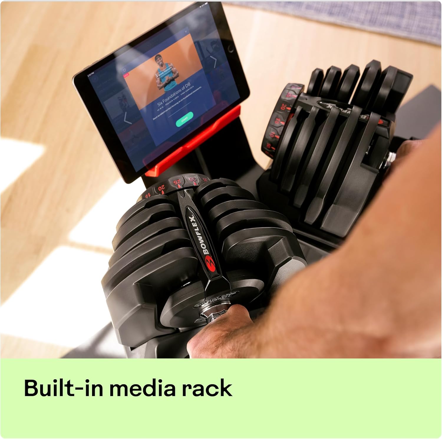 Bowflex Hantelständer mit Media Rack
