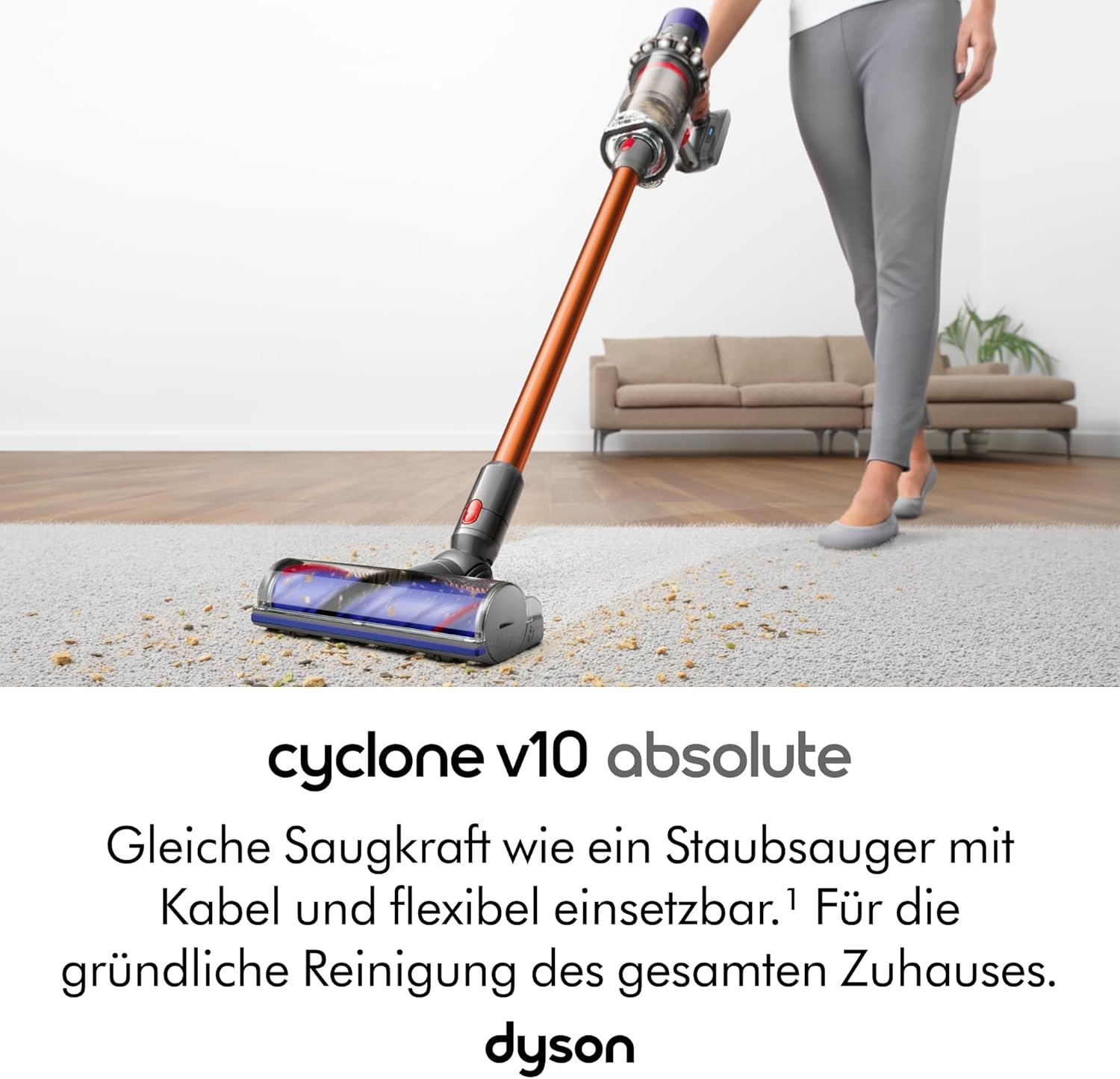Dyson Cyclone V10 Absolute kabelloser Staubsauger (Nickel/Kupfer)