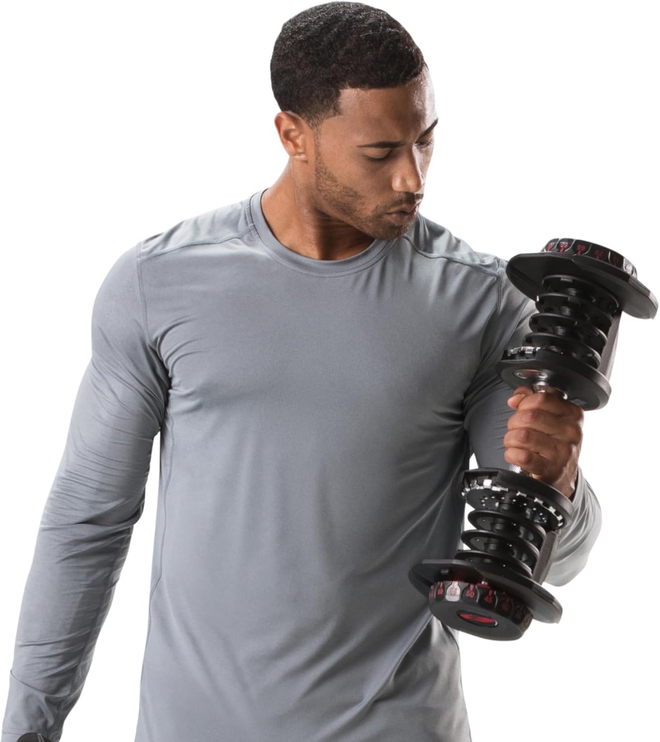 Bowflex Unisex Adult Selecttech 1090i Hantel, Schwarz/Rot, Einheitsgröße EU