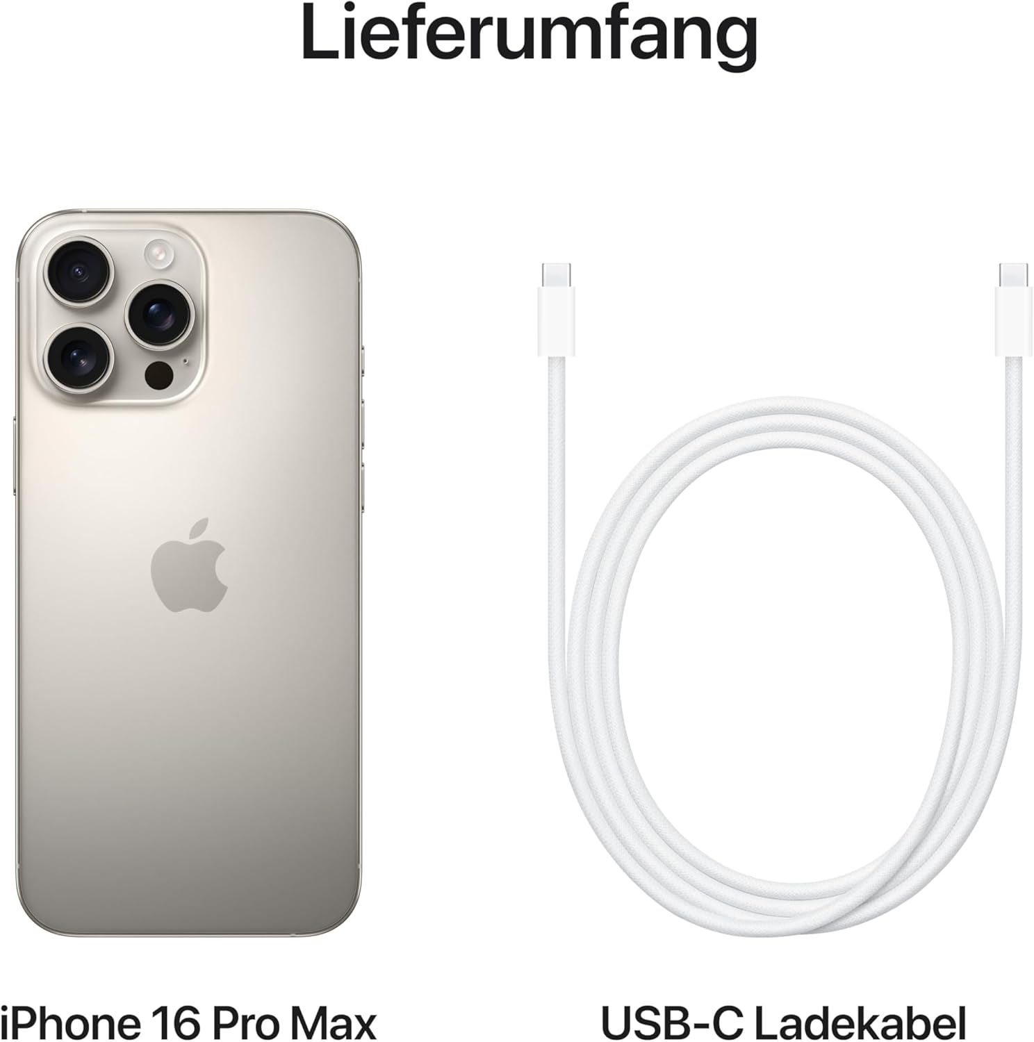 Apple iPhone 16 Pro Max 256 GB: 5G Handy mit Kamerasteuerung, 4K 120 Dolby Vision und einem großen Sprung bei der Batterielaufzeit. Funktioniert mit AirPods, Titan Natur