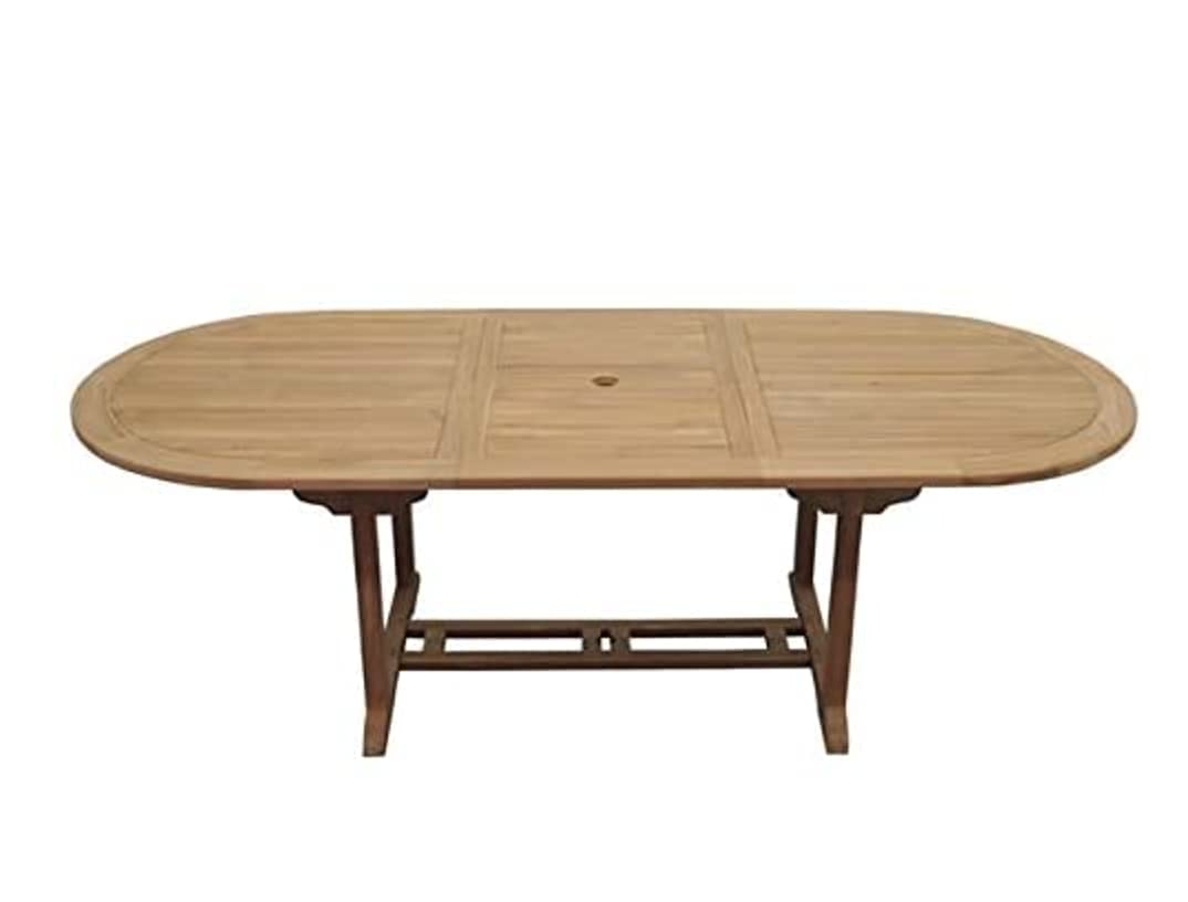 Teak Gartenmöbel Set, Gartentisch und 8 Stühle, Holz Gartenmöbel Set mit Sonnenschirm