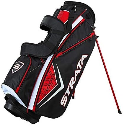 STRATA Golf-Komplettpaket-Set: Golfausrüstungspaket mit Driver, Hölzern, Hybriden, Eisen, Putter und Standbag für sofortige Höchstleistung
