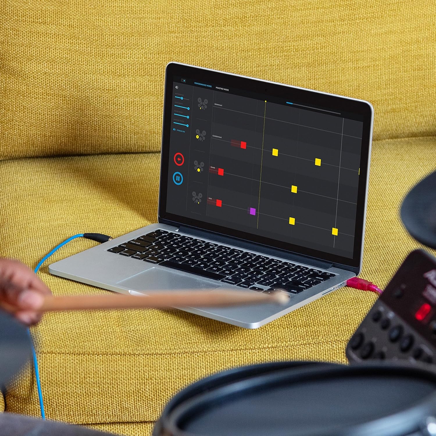 Alesis Turbo Mesh Kit - E Schlagzeug Elektronisch mit Mesh-Heads, Drumsticks, Drum Key, über 100 Sounds und 30 Play-Along-Tracks