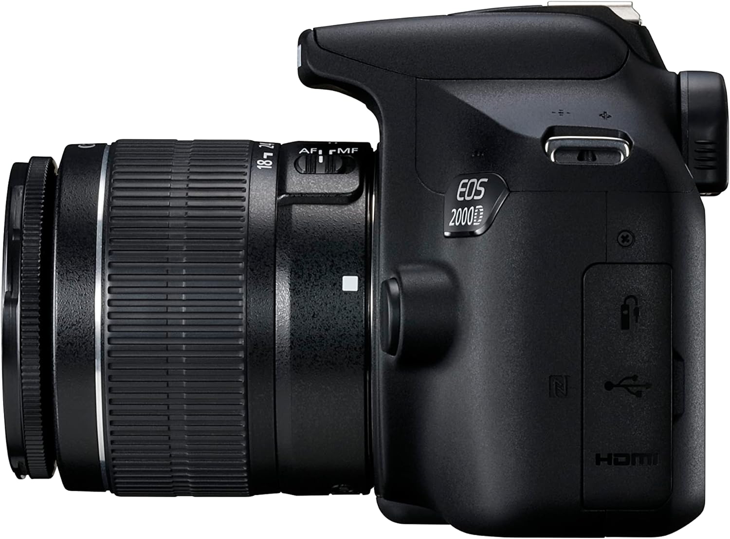 Canon EOS 2000D Spiegelreflexkamera - mit Objektiv EF-S 18-55 F3.5-5.6 III (24,1 MP, DIGIC 4+, 7,5 cm (3.0 Zoll) LCD, Display, Full-HD, WiFi, APS-C CMOS-Sensor), schwarz