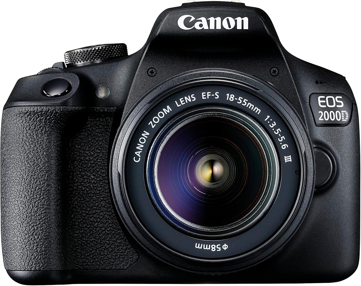 Canon EOS 2000D Spiegelreflexkamera - mit Objektiv EF-S 18-55 F3.5-5.6 III (24,1 MP, DIGIC 4+, 7,5 cm (3.0 Zoll) LCD, Display, Full-HD, WiFi, APS-C CMOS-Sensor), schwarz