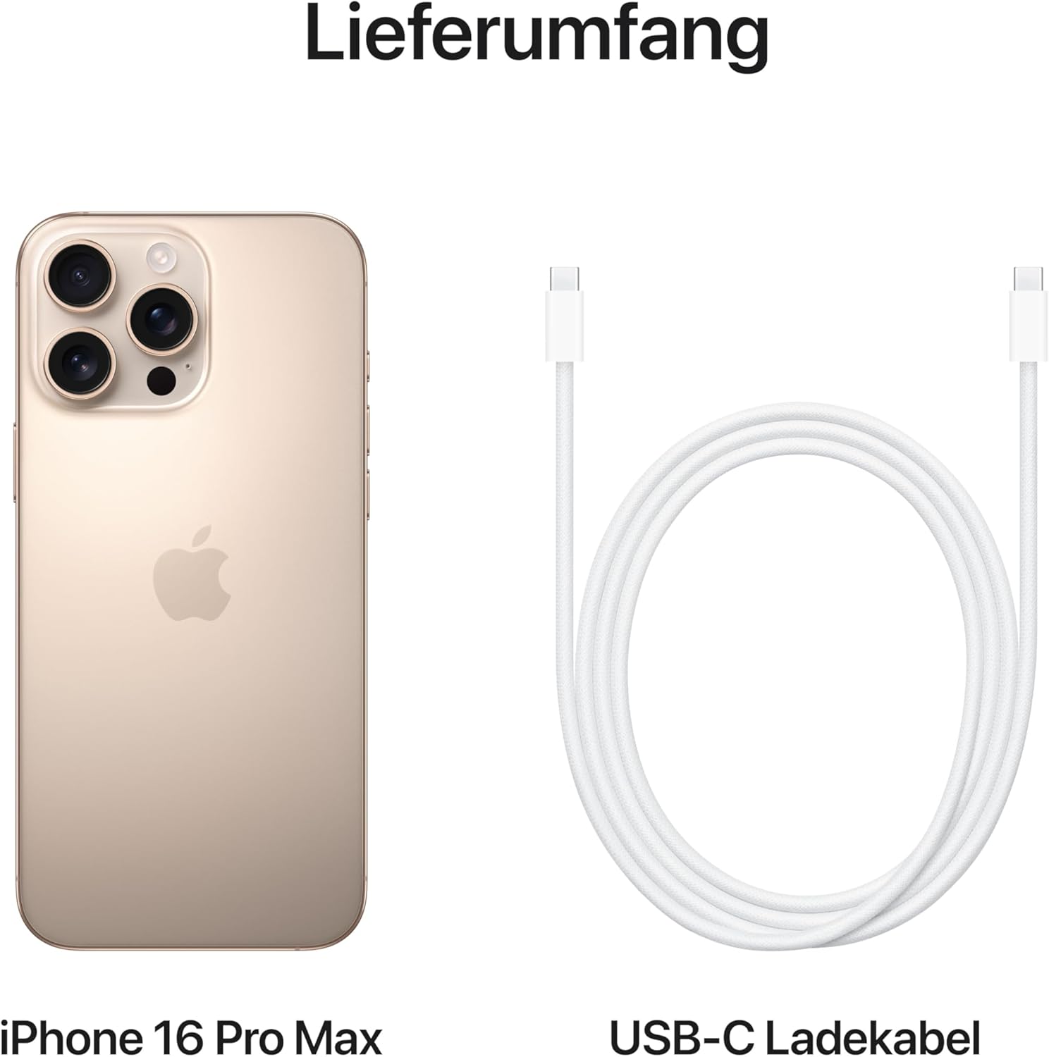 Apple iPhone 16 Pro Max 256 GB: 5G Handy mit Kamerasteuerung, 4K 120 Dolby Vision und einem großen Sprung bei der Batterielaufzeit. Funktioniert mit AirPods, Titan Natur
