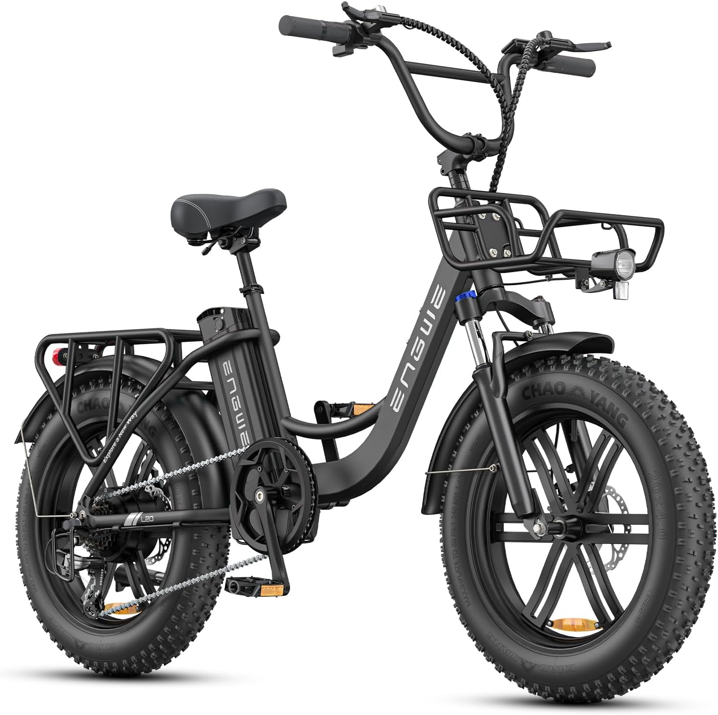 ENGWE E Bike Herren mit 48V 13Ah Batterie, 20 * 4.0 Zoll, 7-Gang Getriebe mit LCD-Display, 250W Motor & 25km/h, Reichweite bis zu 120km L20/L20 Boost