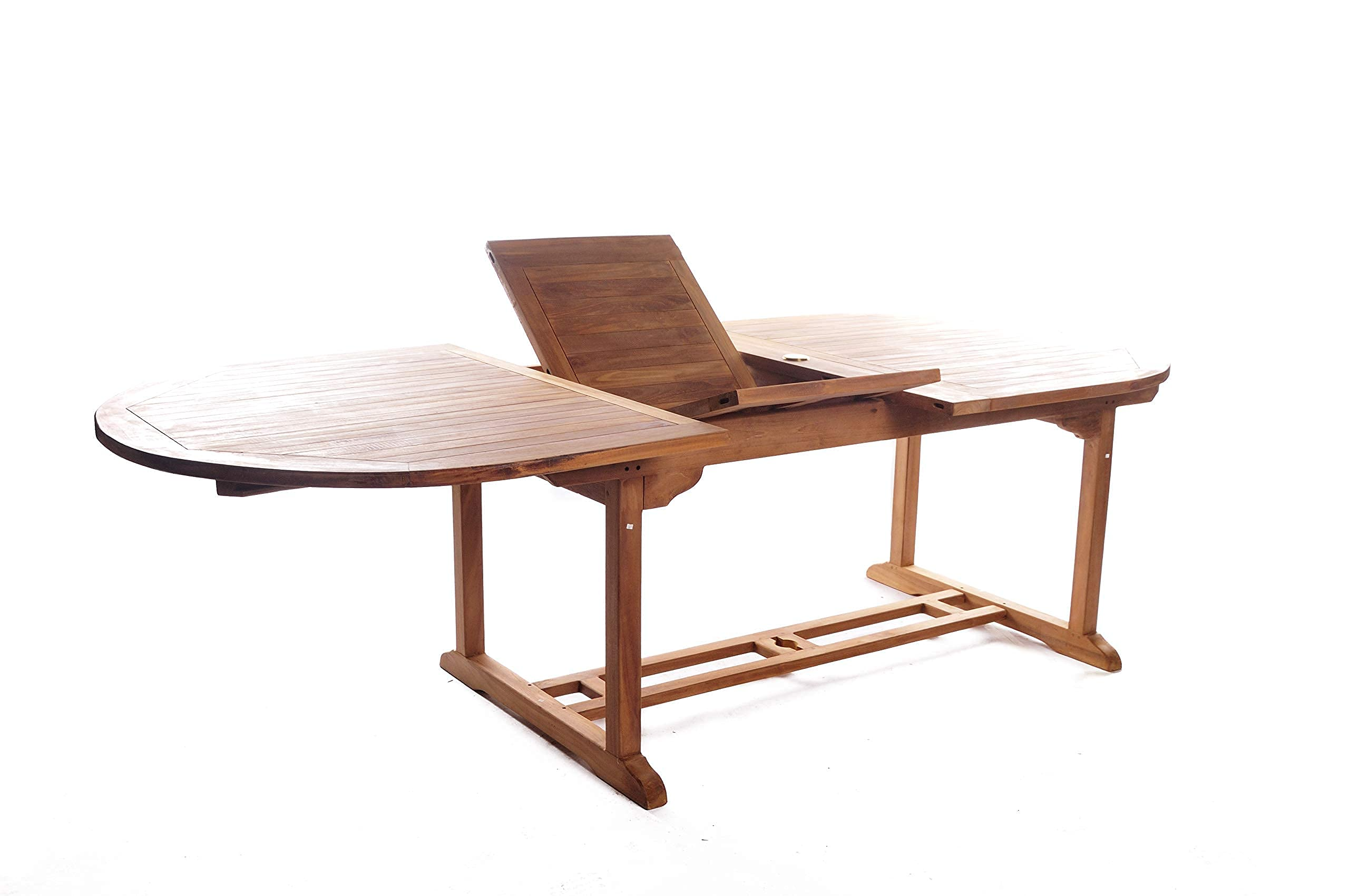 Teak Gartenmöbel Set, Gartentisch und 8 Stühle, Holz Gartenmöbel Set mit Sonnenschirm