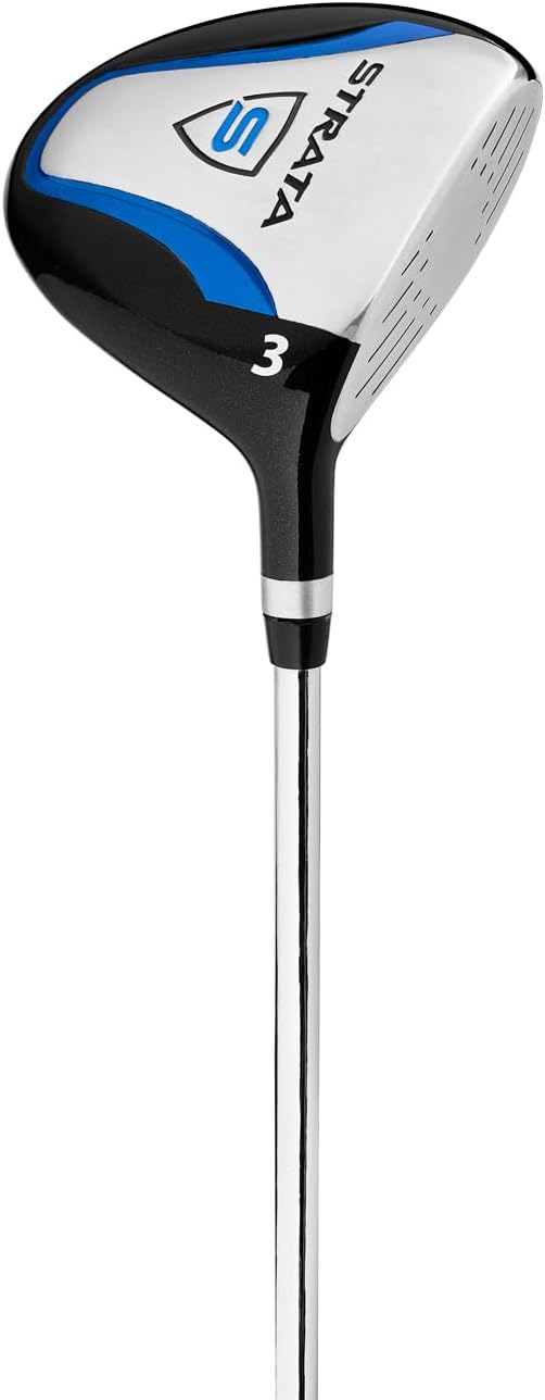 STRATA Golf-Komplettpaket-Set: Golfausrüstungspaket mit Driver, Hölzern, Hybriden, Eisen, Putter und Standbag für sofortige Höchstleistung