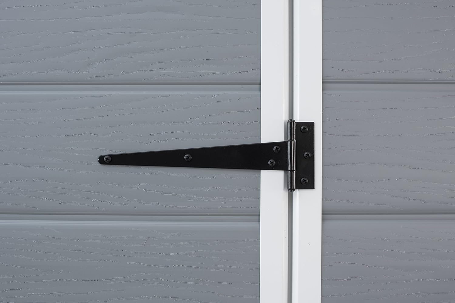 Keter Manor Pent 6x4 Gartenhaus wetterfest, Kunststoff, Outdoor, Außenmaße: BxTxH:183.5 x 111 x 200.5 cm, Innenmaße: 168.5 x 97 x 154 cm, grau