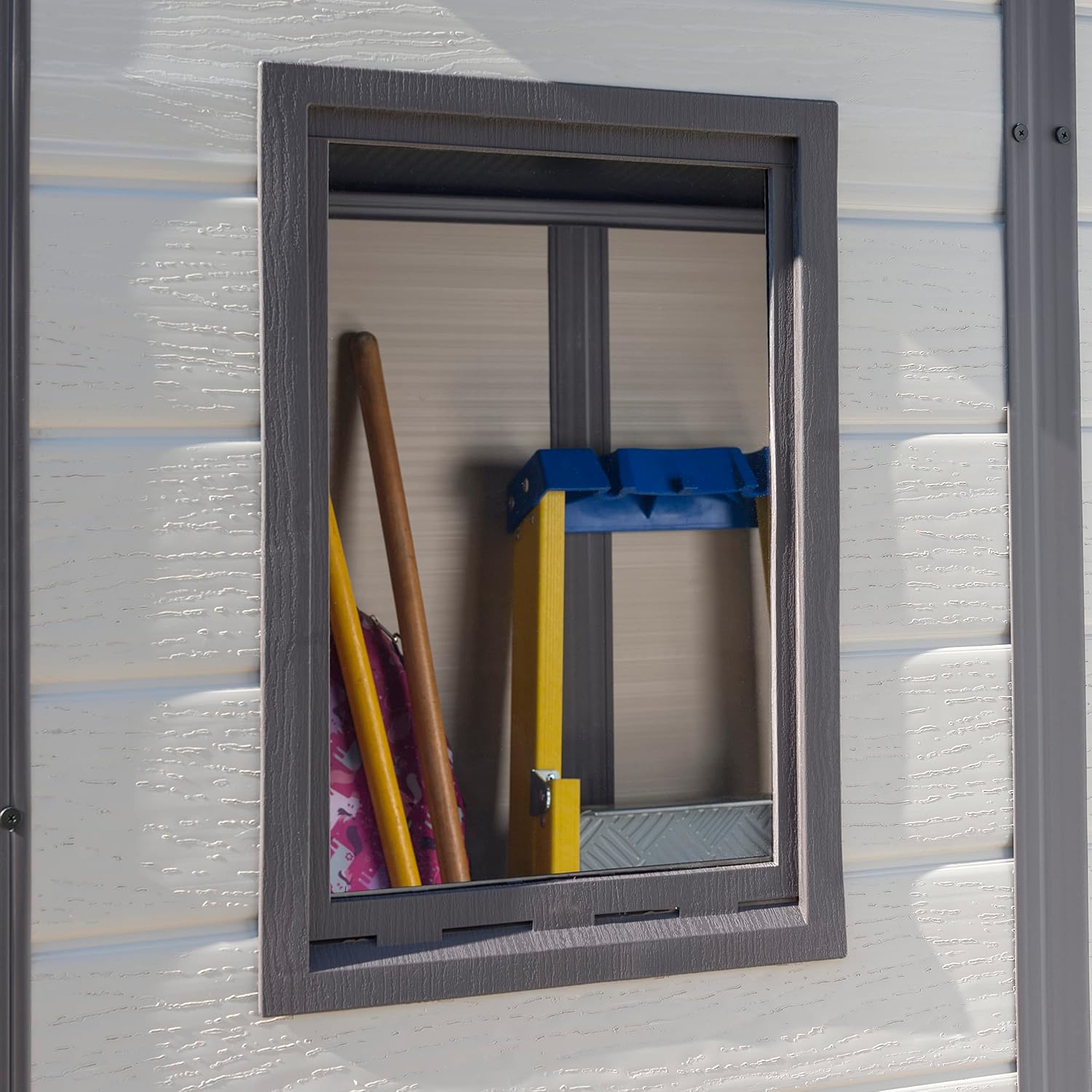 Keter Gerätehaus Manor Pent 6x4, Beige, 3,2m³ Rauminhalt, wetterfest, Flachdach