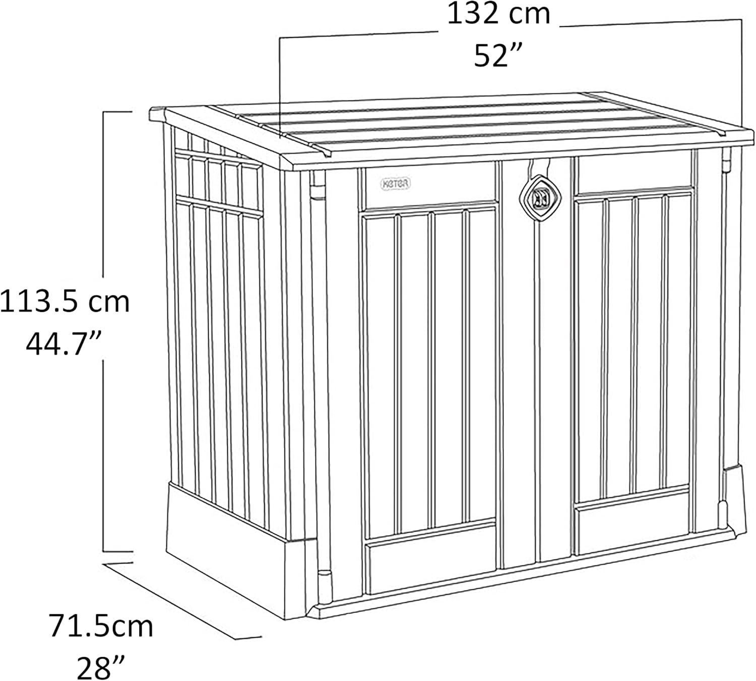 Keter Store it Out Midi, 132x71,5x113,5 cm