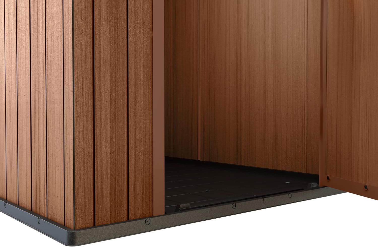 Keter Gerätehaus Darwin 4x6, Grau, Außenmaße 184,5x125,8x205cm, wartungsfrei, wetterfest, wasserdicht, mit Unterboden