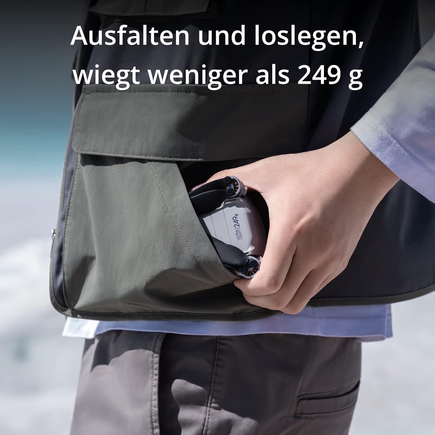 DJI Mini 3 Pro – Leichte und faltbare Kameradrohne mit 4K/60fps Videos, 48 MP Fotos, 34 Minuten Flugzeit, Hindernisvermeidung in 3 Richtungen, ideal für Luftaufnahmen und soziale Medien