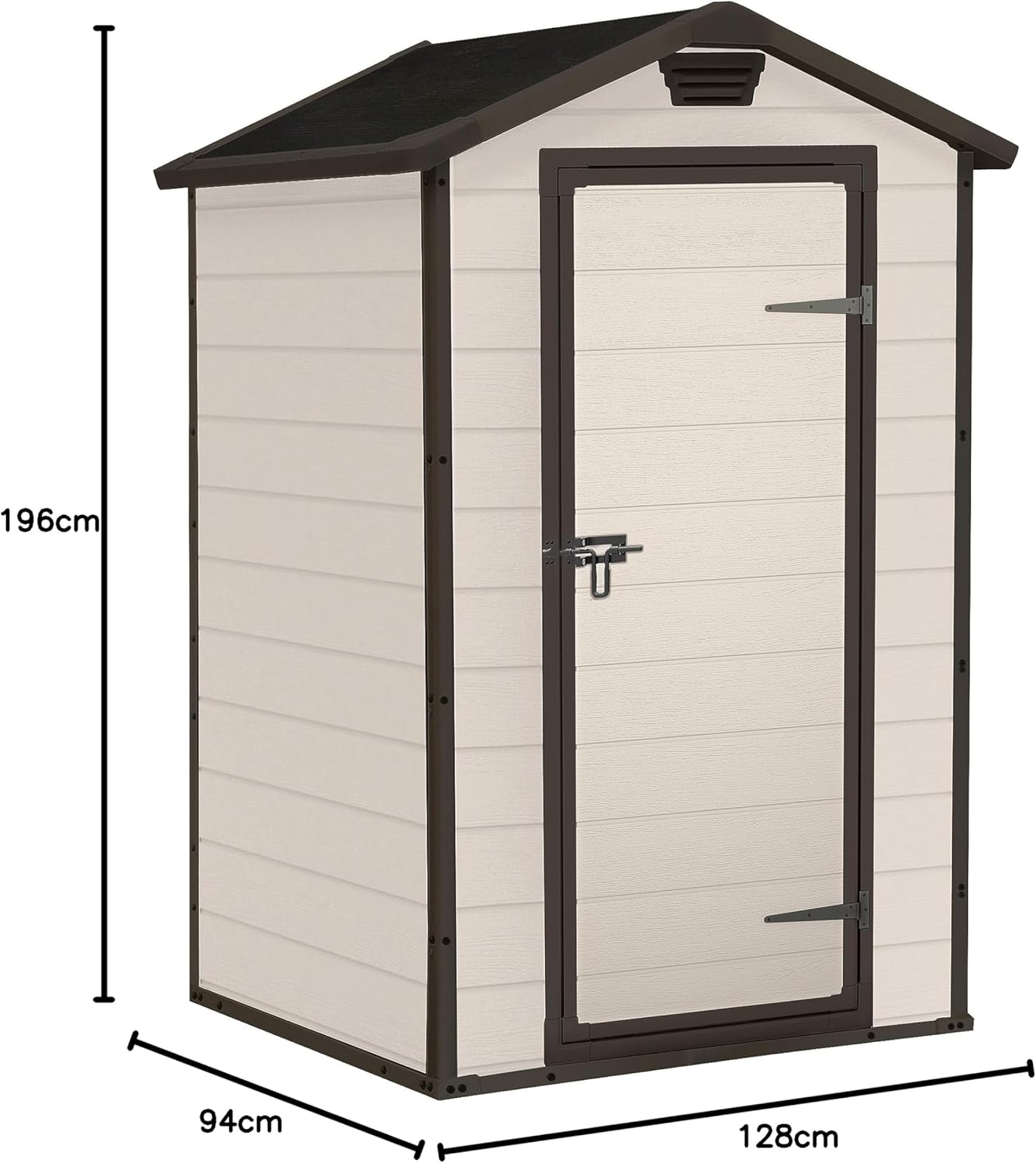 Keter Gerätehaus Manor 4x3, Beige, 1,76m³ Rauminhalt, wetterfest