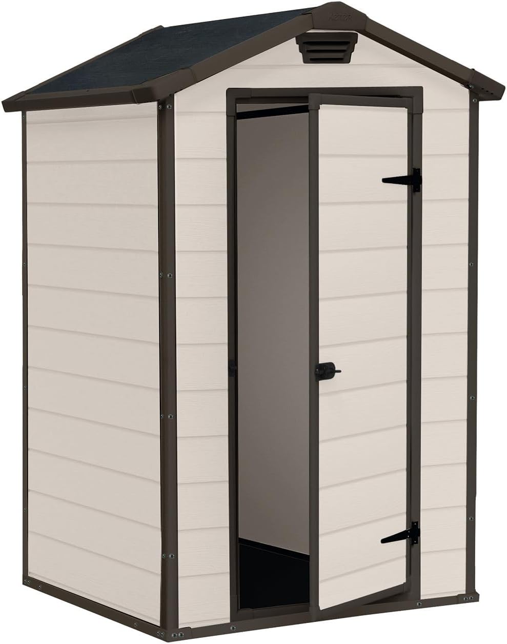 Keter Gerätehaus Manor 4x3, Beige, 1,76m³ Rauminhalt, wetterfest