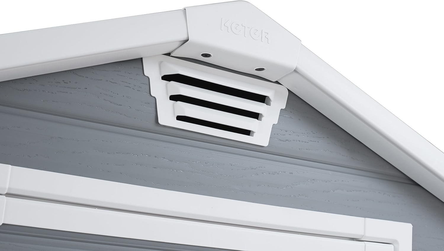 Keter Manor 4x6S Gartenhaus wetterfest 3.8m³, Kunststoff, Outdoor, Außenmaße: BxTxH:130x192x198cm, Innenmaße: BxTxH:111x177x190cm, grau