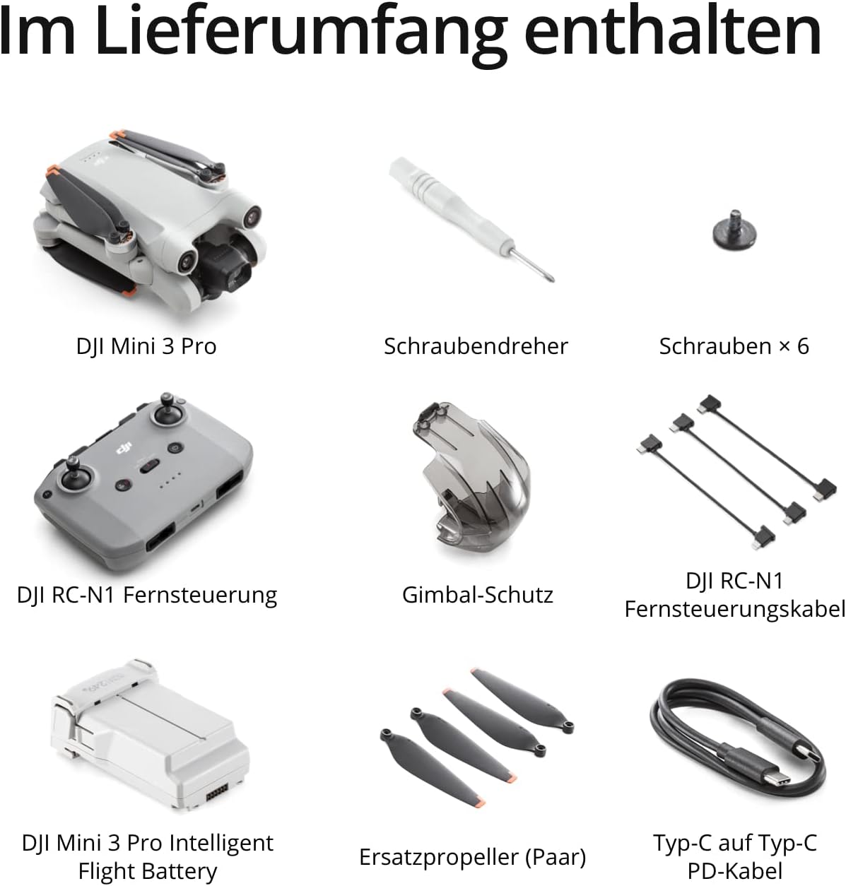 DJI Mini 3 Pro – Leichte und faltbare Kameradrohne mit 4K/60fps Videos, 48 MP Fotos, 34 Minuten Flugzeit, Hindernisvermeidung in 3 Richtungen, ideal für Luftaufnahmen und soziale Medien