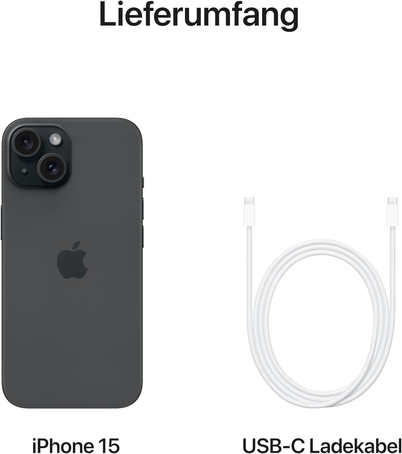 Apple iPhone 15 (128 GB) - Schwarz