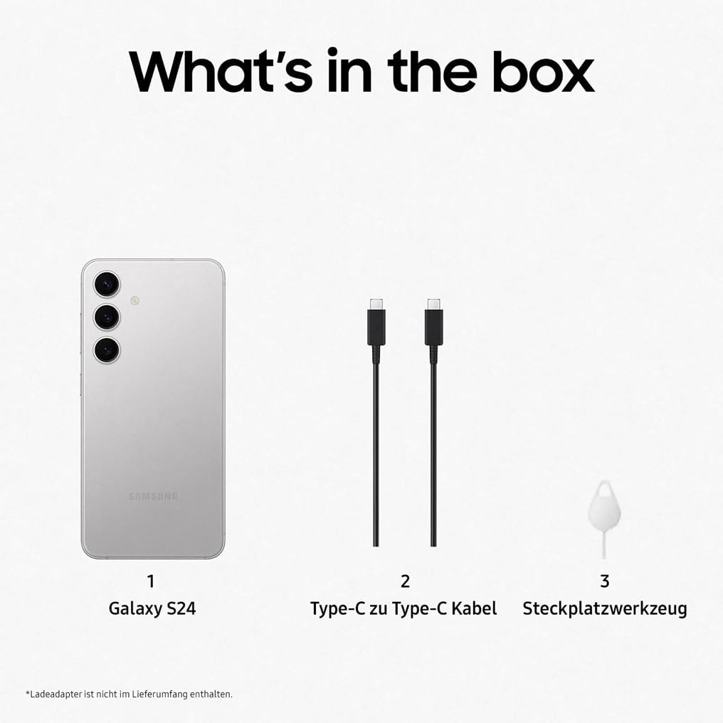 Samsung Galaxy S24 AI Smartphone, Android-Handy ohne Vertrag, 8 GB RAM, 128 GB Speicher, 50-MP-Kamera, Lange Akkulaufzeit, Onyx Black, 3 Jahre Herstellergarantie