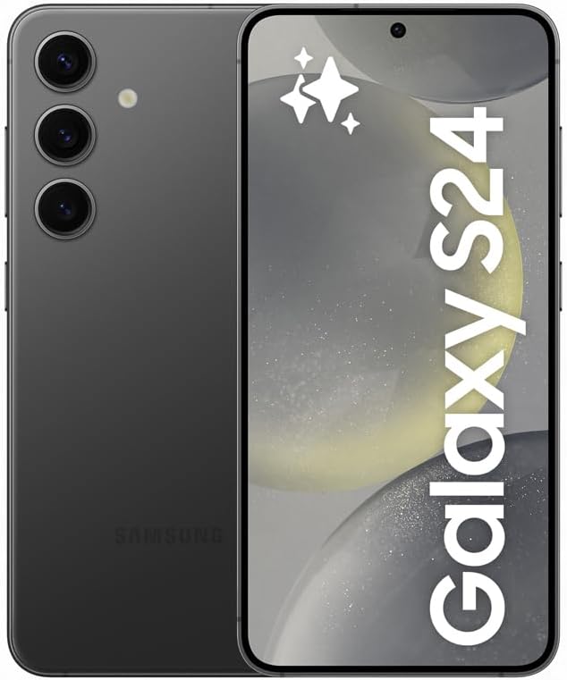 Samsung Galaxy S24 AI Smartphone, Android-Handy ohne Vertrag, 8 GB RAM, 128 GB Speicher, 50-MP-Kamera, Lange Akkulaufzeit, Onyx Black, 3 Jahre Herstellergarantie